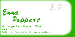 emma poppert business card